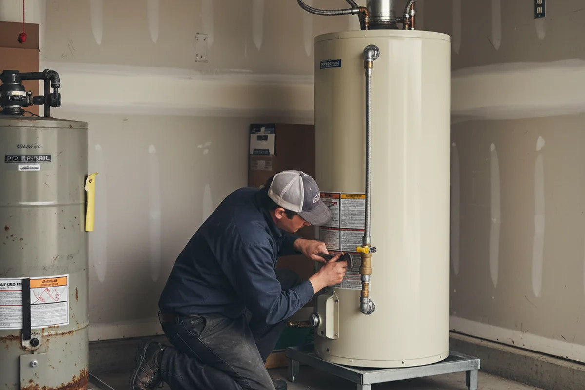 Water heater and shutoff valve replacement in West Manchester